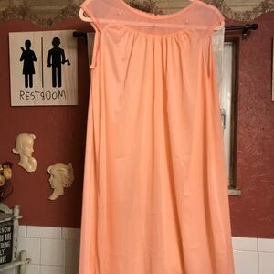 Peach Sleeveless Nightgown